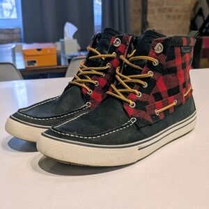 Sperry Bahama Storm Hi-Ankle Boots - Buffalo Check - 11 - WATERPROOF